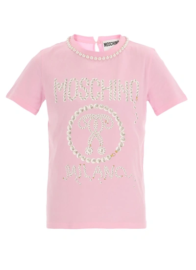 Shop Moschino T-shirts And Polos In Fantasia Rosa