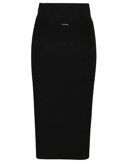 Shop Michael Kors Women's Black Wool Skirt