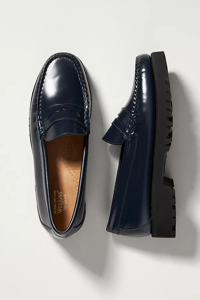 Shop Bass Weejuns G.h.  Whitney Loafers In Blue