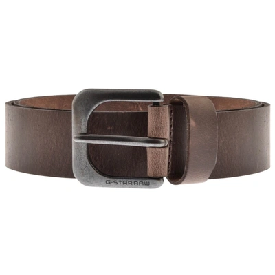 G-star G Star Raw Zed Belt Brown In Brown