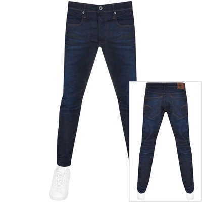 Shop G-star G Star Raw 3301 Jeans Dark Wash Blue