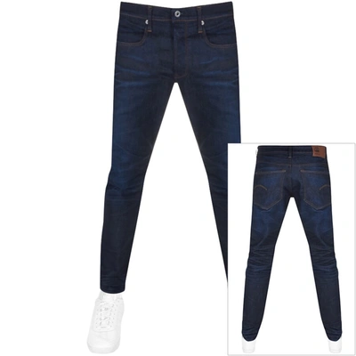 G-star G Star Raw 3301 Jeans Dark Wash Blue In Blue