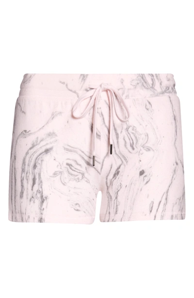 Shop Pj Salvage Mar Marble Pajama Shorts In Pale Pink