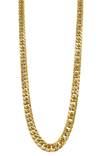 Shop Adornia Water Resistant Cuban Chain Necklace In Yellow
