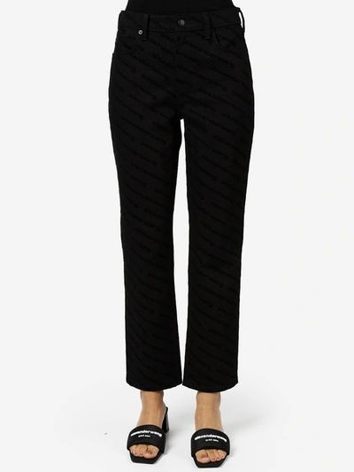Shop Alexander Wang Cropped Jeans In Black