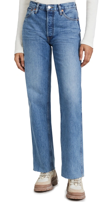 Shop Re/done 90's High Rise Loose Jeans In Medium Vain