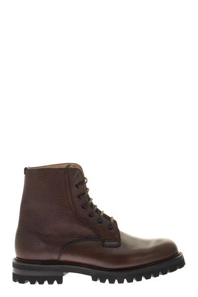 Shop Church's Coalport 2 - Hammered Leather Lace-up Boot In Brown