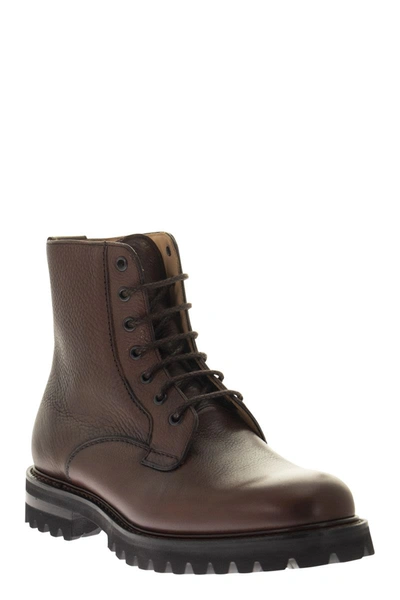 Shop Church's Coalport 2 - Hammered Leather Lace-up Boot In Brown