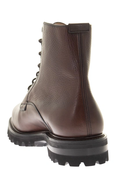 Shop Church's Coalport 2 - Hammered Leather Lace-up Boot In Brown