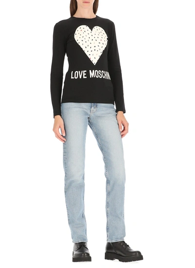 Shop Love Moschino Sweaters Black In Nero