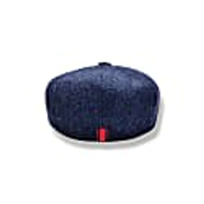 Mister Miller - Master Hatter Women's Rileys Trail Bakerboy Hat In Navy Blue Black Harris Tweed In Bakerboy