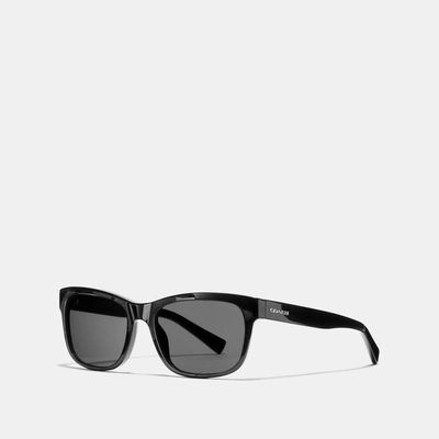 Shop Coach Hudson Rectangle Sunglasses In Black