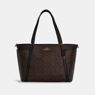 Shop Coach Baby Bag In Signature Canvas In Brown
