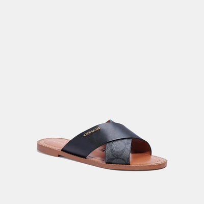 Coach Hilda Sandal In Signature Canvas In Black ModeSens