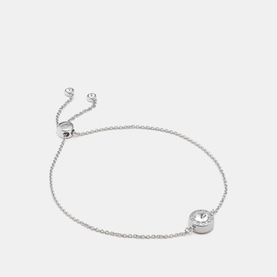 Shop Coach Open Circle Slider Bracelet In Grey