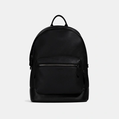 Shop Coach West Backpack In Black