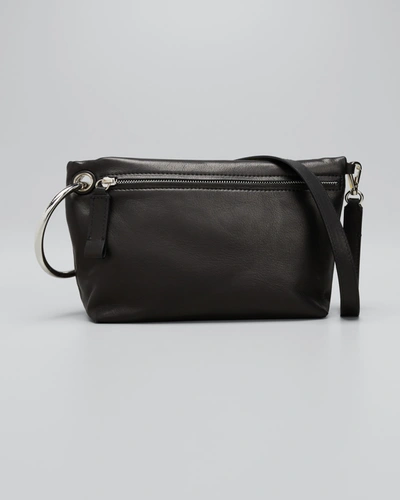 Shop Dries Van Noten Men's Leather Crossbody Bag In 900 Black
