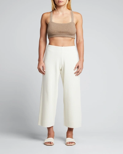 Shop Frame Cashmere Cropped Tank In Spelt