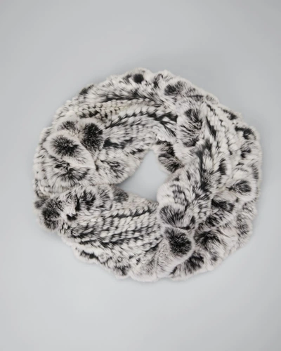 Shop Gorski Rex Rabbit Knit Infinity Scarf In Black Snowtop