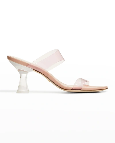 Shop Stuart Weitzman Kristal Clear Slide Sandals In Light Pink Poudre