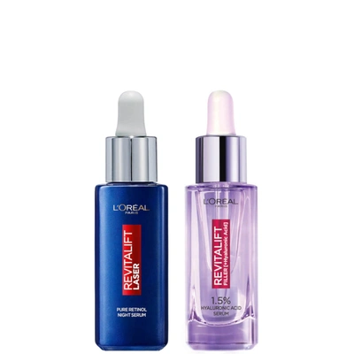 L'oréal Paris Hyaluronic Acid Serum And Revitalift Laser Retinol Serum Bundle