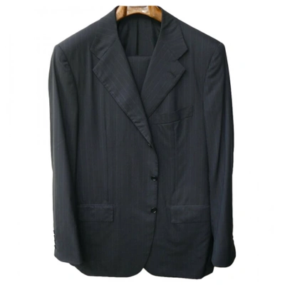 Pre-owned Kiton Wool Suit In Blue