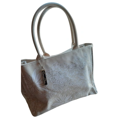 Pre-owned Oscar De La Renta Cloth Handbag In Beige