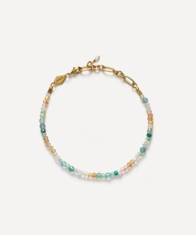 Shop Anni Lu Gold-plated Pfeiffer Beach Beaded Bracelet