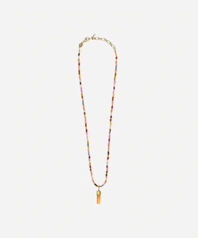 Shop Anni Lu Gold-plated Berry Eldorado Beaded Pendant Necklace In Multi