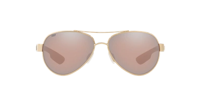 Shop Costa Woman Sunglasses 6s4006 Loreto In Copper Silver Mirror