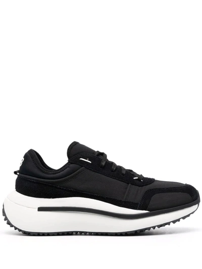 Shop Adidas Y-3 Yohji Yamamoto Men's Black Leather Sneakers