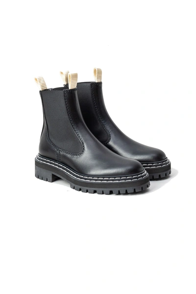 Shop Proenza Schouler Women's Black Leather Ankle Boots
