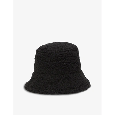Shop Lack Of Color Womens Black Teddy Faux-shearling Bucket Hat S/m