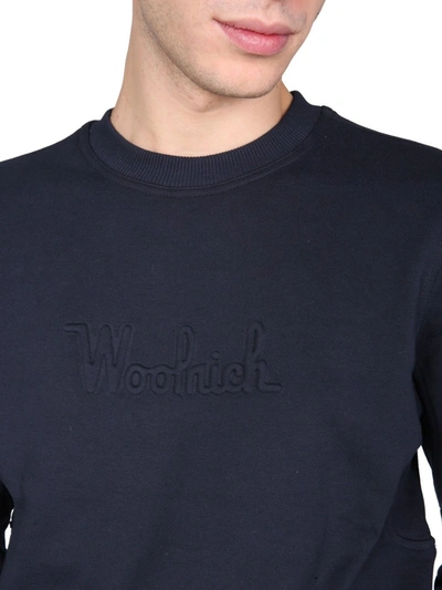 Shop Woolrich "luxe" Sweatshirt In Blue