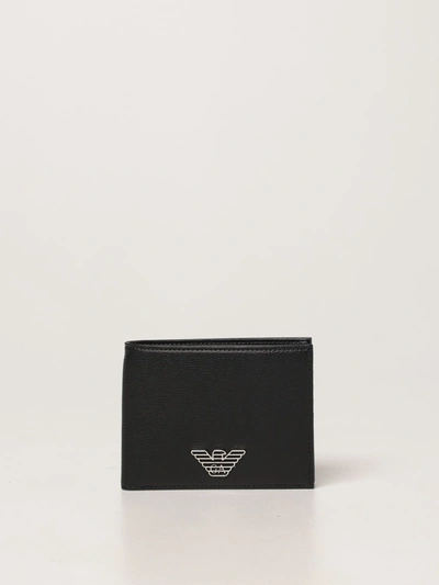 Shop Emporio Armani Wallet In Synthetic Leather In Black