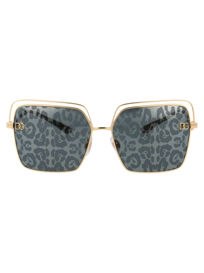 Shop Dolce & Gabbana Eyewear Sunglasses In 02/p Gold