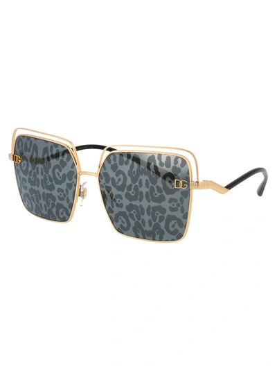 Shop Dolce & Gabbana Eyewear Sunglasses In 02/p Gold