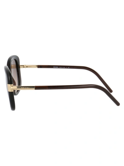 Shop Prada Eyewear Sunglasses In 05m3d0 Dark Brown Crystal