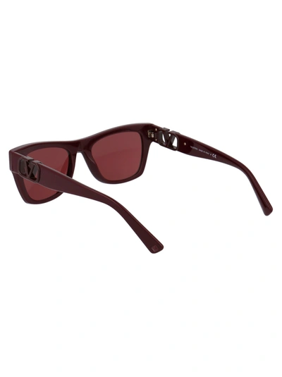 Shop Valentino Eyewear Sunglasses In Bordeaux