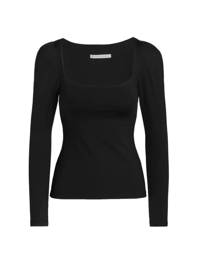 Shop Susana Monaco Long-sleeve Top In Black
