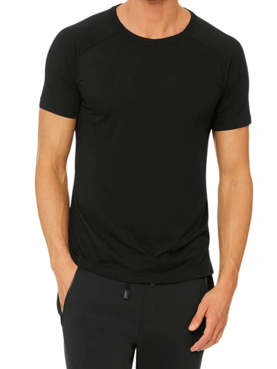 Shop Alo Yoga Men's Triumph Crewneck T-shirt In Black