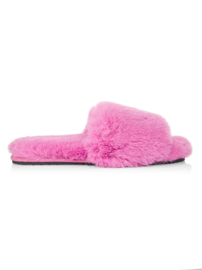 Shop Apparis Women's Diana Faux Fur Slippers In Sugar Pink