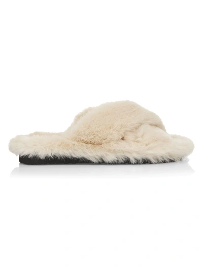 Shop Apparis Women's Biba Faux Fur Slippers In Latte