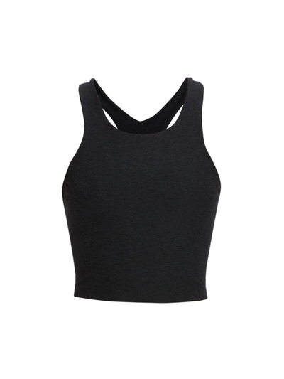 Shop Beyond Yoga Women's Focus Crop Top In Darkest Night