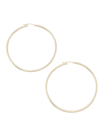 Shop Saks Fifth Avenue Women's 14k Gold Hoop Earrings In Yellow Gold