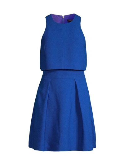 Shop Black Halo Women's Sanibel Minidress In Cobalt