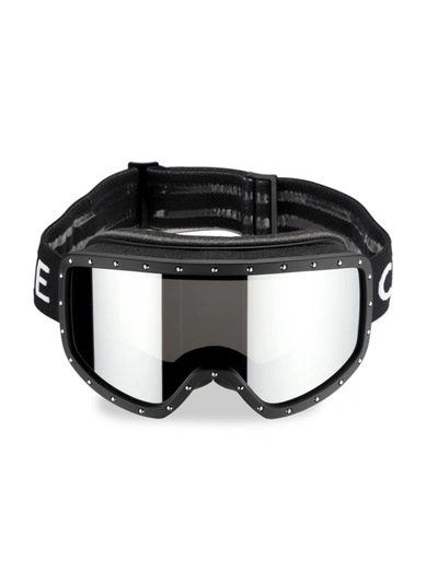 Shop Celine Men's Mirrored Lens Ski Mask In Matte Black Smoke Mirror