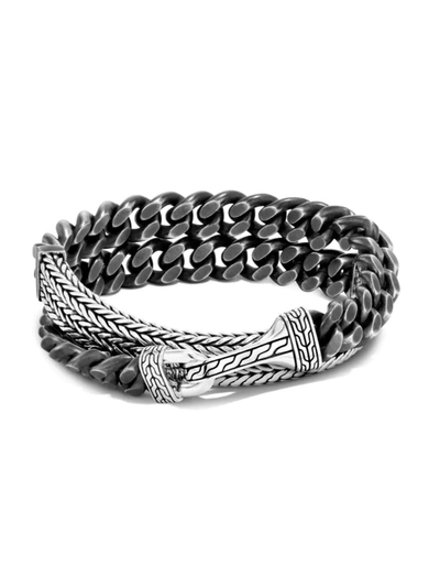 Shop John Hardy Men's Rata Sterling Silver Curb Chain Wrap Bracelet