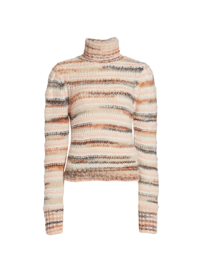 Shop A.l.c Salina Space-dyed Sweater In Pink Brandy Navy Multi