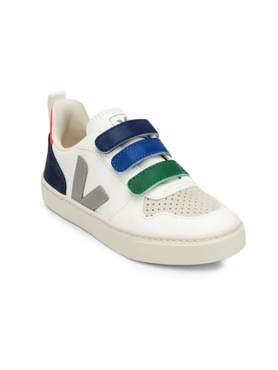 Shop Veja Little Boy's & Boy's V-10 Colorblock Sneakers In Extra White